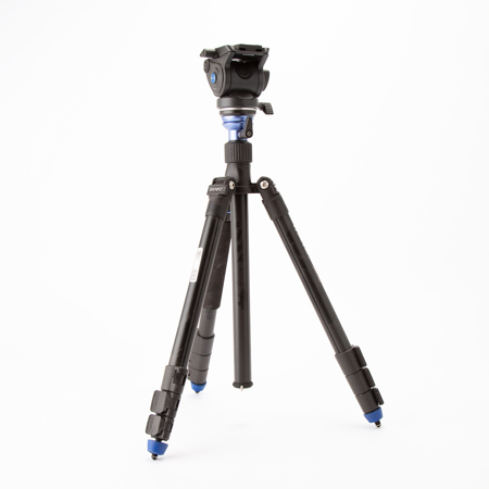 Benro A2883F Travel Angel Aero-Video Tripod Kit with Leveling Column and S4PRO Head, Payload 8.8 lbs
